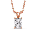 Load image into Gallery viewer, Radiant Fancy Lab Diamond Solitaire Colored Stone Pendant