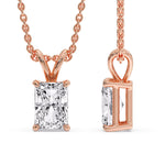 Load image into Gallery viewer, Radiant Fancy Lab Diamond Solitaire Colored Stone Pendant