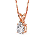 Load image into Gallery viewer, Color Lab Fancy Pear Shaped Diamond Solitaire Pendant