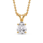 Load image into Gallery viewer, Color Lab Fancy Pear Shaped Diamond Solitaire Pendant