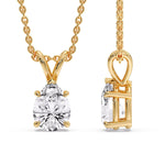 Load image into Gallery viewer, Color Lab Fancy Pear Shaped Diamond Solitaire Pendant