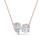 Load image into Gallery viewer, Lab Grown Diamond Toi Et Moi Pendant 14K Gold
