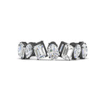 Load image into Gallery viewer, 4.80 Carat Fancy Eternity Lab Diamond Wedding Band For Women In 14K Black Gold | Cuts &amp; Carat
