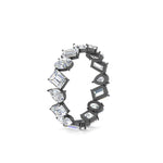 Load image into Gallery viewer, 4.80 Carat Fancy Eternity Lab Diamond Wedding Band For Women In 14K Black Gold | Cuts &amp; Carat
