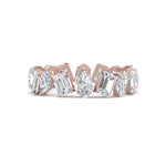 Load image into Gallery viewer, 4.80 Carat Fancy Eternity Lab Diamond Wedding Band For Women In 14K Rose Gold | Cuts &amp; Carat
