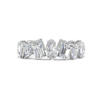 Load image into Gallery viewer, 4.80 Carat Fancy Eternity Lab Diamond Wedding Band For Women In 14K White Gold | Cuts &amp; Carat
