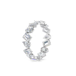 Load image into Gallery viewer, 4.80 Carat Fancy Eternity Lab Diamond Wedding Band For Women In 14K White Gold | Cuts &amp; Carat
