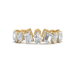 Load image into Gallery viewer, 4.80 Carat Fancy Eternity Lab Diamond Wedding Band For Women In 14K Yellow Gold | Cuts &amp; Carat
