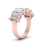Load image into Gallery viewer, Five Stone Emerald Cut Lab Diamond Ring 14K Gold
