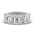 Load image into Gallery viewer, Five Stone Emerald Cut Lab Diamond Ring 14K Gold
