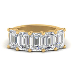 Load image into Gallery viewer, Five Stone Emerald Cut Lab Diamond Ring 14K Gold
