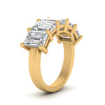 Load image into Gallery viewer, Five Stone Emerald Cut Lab Diamond Ring 14K Gold

