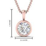 Load image into Gallery viewer, Round Lab Diamond Bezel Solitaire Pendant For Women
