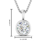 Load image into Gallery viewer, Round Lab Diamond Bezel Solitaire Pendant For Women
