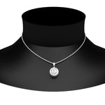 Load image into Gallery viewer, Round Lab Diamond Bezel Solitaire Pendant For Women
