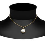 Load image into Gallery viewer, Round Lab Diamond Bezel Solitaire Pendant For Women
