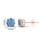 Load image into Gallery viewer, 5-carat-fancy-color-lab-grown-round-vivid-blue-stud-earrings-in-rose-gold-fdear10411rogvblueangle2-5.00ct-nl-rg-hw.jpg?v=1786968026