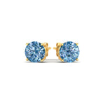 Load image into Gallery viewer, 5-carat-fancy-color-lab-grown-round-vivid-blue-stud-earrings-in-yellow-gold-fdear10411rogvblueangle3-5.00ct-nl-yg.jpg?v=1786968027