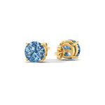 Load image into Gallery viewer, 5-carat-fancy-color-lab-grown-round-vivid-blue-stud-earrings-in-yellow-gold-fdear10411rogvblueangle4-5.00ct-nl-yg.jpg?v=1786968027