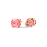 Load image into Gallery viewer, 5-carat-fancy-color-lab-grown-round-vivid-pink-stud-earrings-in-rose-gold-fdear10411rogvpinkangle4-5.00ct-nl-rg.jpg?v=1786968027