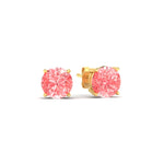 Load image into Gallery viewer, 5-carat-fancy-color-lab-grown-round-vivid-pink-stud-earrings-in-yellow-gold-fdear10411rogvpinkangle1-5.00ct-nl-yg.jpg?v=1786968026