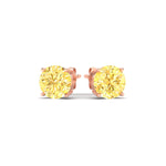 Load image into Gallery viewer, 5-carat-fancy-color-lab-grown-round-vivid-yellow-stud-earrings-in-rose-gold-fdear10411rogvyellowangle3-5.00ct-nl-rg.jpg?v=1786968027