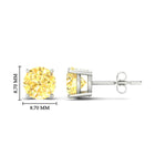 Load image into Gallery viewer, 5-carat-fancy-color-lab-grown-round-vivid-yellow-stud-earrings-in-white-gold-fdear10411rogvyellowangle2-5.00ct-nl-wg-hw.jpg?v=1786968026