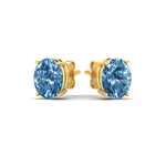 Load image into Gallery viewer, 5-carat-oval-cut-vivid-blue-diamond-stud-earrings-in-yellow-gold-fdear10411ovgvblueangle3-5.00ct-nl-yg.jpg
