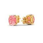 Load image into Gallery viewer, 5-carat-oval-cut-vivid-pink-diamond-stud-earrings-in-yellow-gold-fdear10411ovgvpinkangle4-5.00ct-nl-yg.jpg