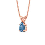 Load image into Gallery viewer, Color Lab Fancy Pear Shaped Diamond Solitaire Pendant