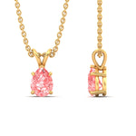 Load image into Gallery viewer, Color Lab Fancy Pear Shaped Diamond Solitaire Pendant