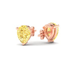 Load image into Gallery viewer, 5-carat-vivid-yellow-pear-cut-3-prong-earring-in-rose-gold-fdear10411peyellowangle4-5.00ct-nl-rg.jpg