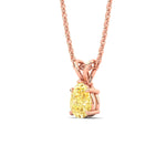 Load image into Gallery viewer, Color Lab Fancy Pear Shaped Diamond Solitaire Pendant