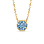 Load image into Gallery viewer, 5-ct-fancy-lab-grown-round-vived-blue-bezel-stone-pendant-in-yellow-gold-fdpd10538rogvblueangle1-5.00ct-nl-yg.jpg?v=1785906888
