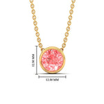Load image into Gallery viewer, 5-ct-fancy-lab-grown-round-vived-pink-bezel-stone-pendant-in-yellow-gold-fdpd10538rogvpinkangle1-5.00ct-nl-yg-hw.jpg?v=1785906888