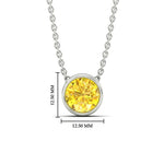 Load image into Gallery viewer, 5-ct-fancy-lab-grown-round-vived-yellow-bezel-stone-pendant-in-white-gold-fdpd10538rogvyellowangle1-5.00ct-nl-wg-hw.jpg?v=1785906888