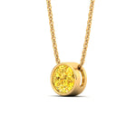 Load image into Gallery viewer, 5-ct-fancy-lab-grown-round-vived-yellow-bezel-stone-pendant-in-yellow-gold-fdpd10538rogvyellowangle2-5.00ct-nl-yg.jpg?v=1785906888