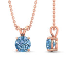 Load image into Gallery viewer, 5-ct-four-prong-fancy-lab-grown-round-vived-blue-stone-pendant-in-rose-gold-fdpd8469rogvblueangle3-3.00ct-nl-rg.jpg?v=1786081376