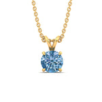 Load image into Gallery viewer, 5-ct-four-prong-fancy-lab-grown-round-vived-blue-stone-pendant-in-yellow-gold-fdpd8469rogvblueangle1-5.00ct-nl-yg.jpg?v=1786081376