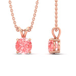 Load image into Gallery viewer, 5-ct-four-prong-fancy-lab-grown-round-vived-pink-stone-pendant-in-rose-gold-fdpd8469rogvpinkangle3-3.00ct-nl-rg.jpg?v=1786081991