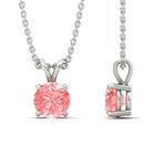 Load image into Gallery viewer, 5-ct-four-prong-fancy-lab-grown-round-vived-pink-stone-pendant-in-white-gold-fdpd8469rogvpinkangle3-3.00ct-nl-wg.jpg?v=1786081991