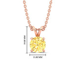Load image into Gallery viewer, 5-ct-four-prong-fancy-lab-grown-round-vived-yellow-stone-pendant-in-rose-gold-fdpd8469rogvyellowangle1-5.00ct-nl-rg-hw.jpg?v=1786082427