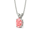 Load image into Gallery viewer, 5-ct-oval-shaped-fancy-lab-grown-vived-pink-stone-pendant-in-white-gold-fdpd8469ovgvpinkangle2-5.00ct-nl-wg.jpg