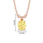 Load image into Gallery viewer, 5-ct-oval-shaped-fancy-lab-grown-vived-yellow-stone-pendant-in-rose-gold-fdpd8469ovgvyellowangle1-5.00ct-nl-rg-hw.jpg