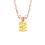 Load image into Gallery viewer, 5-ct-oval-shaped-fancy-lab-grown-vived-yellow-stone-pendant-in-rose-gold-fdpd8469ovgvyellowangle1-5.00ct-nl-rg.jpg