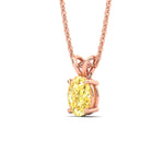 Load image into Gallery viewer, 5-ct-oval-shaped-fancy-lab-grown-vived-yellow-stone-pendant-in-rose-gold-fdpd8469ovgvyellowangle2-5.00ct-nl-rg.jpg