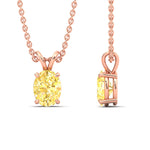 Load image into Gallery viewer, 5-ct-oval-shaped-fancy-lab-grown-vived-yellow-stone-pendant-in-rose-gold-fdpd8469ovgvyellowangle3-5.00ct-nl-rg.jpg