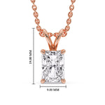 Load image into Gallery viewer, Radiant Fancy Lab Diamond Solitaire Colored Stone Pendant