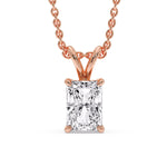 Load image into Gallery viewer, Radiant Fancy Lab Diamond Solitaire Colored Stone Pendant