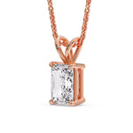 Load image into Gallery viewer, Radiant Fancy Lab Diamond Solitaire Colored Stone Pendant
